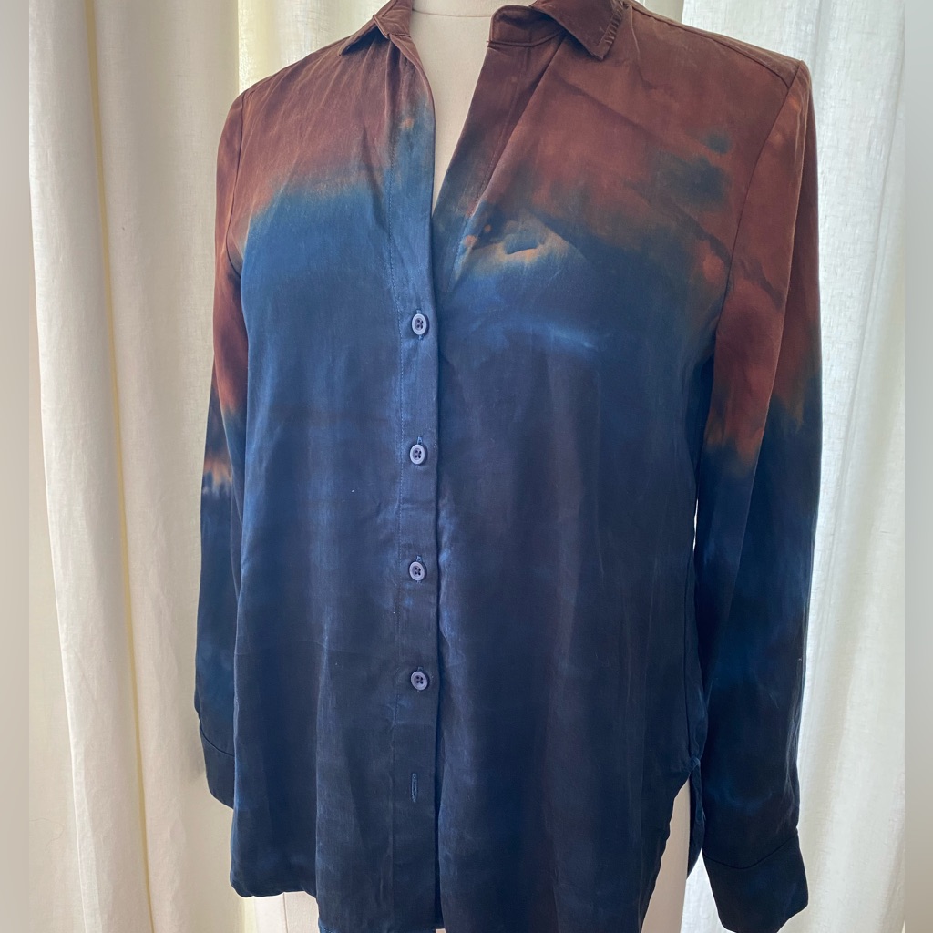 Tie-Dye Button-Up Shirt